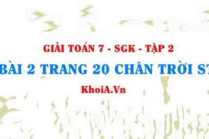 Bài 2 trang 20 Toán 7 Chân trời sáng tạo Tập 2